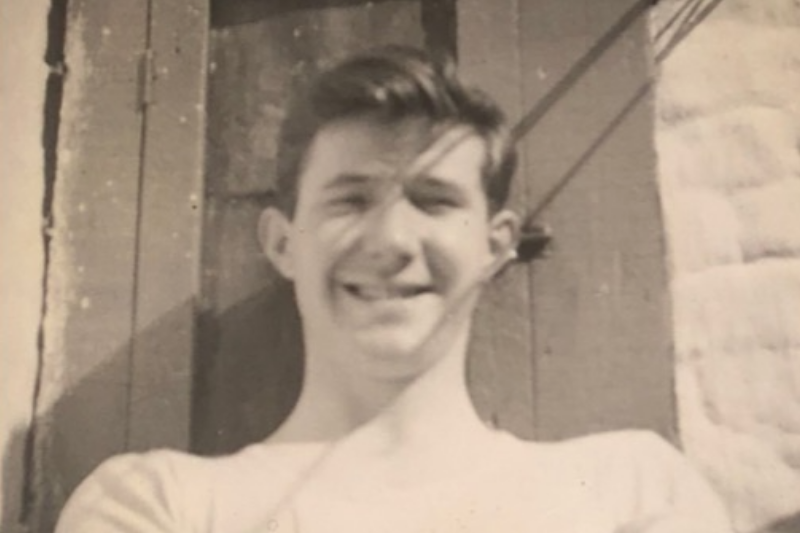 Sepia photograph of John McAleese as a young man